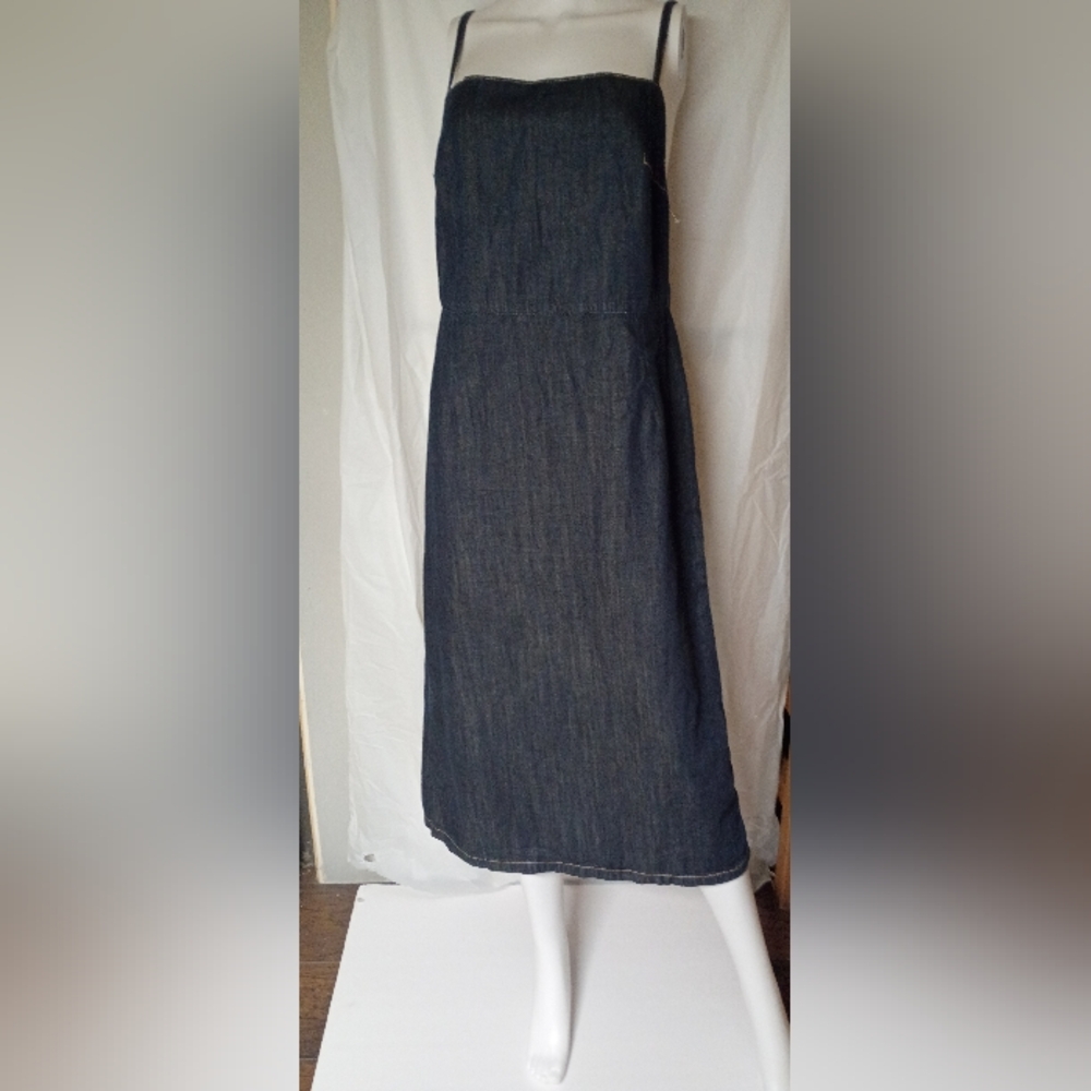 Zara Dark Blue Denim Dress - Picture 7 of 8